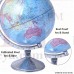 OkaeYa Political World Globe/Political Student World Globe/Educational Globe 8'' inch, Steel Arc and Base.